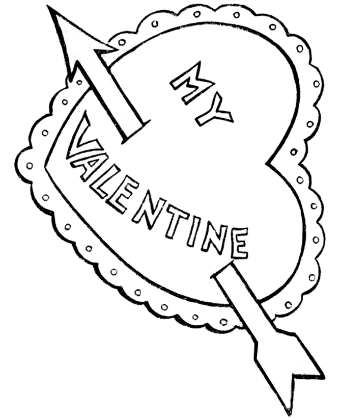 coloring pages of hearts with arrows. Day Hearts Coloring page