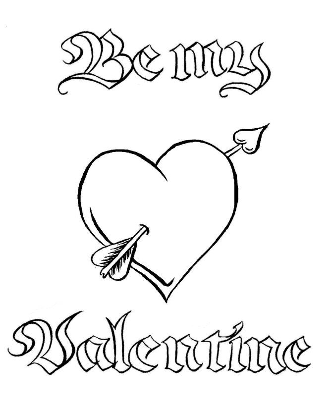 ... Valentine's Day Hearts Coloring Page Sheets - Valentine's Hearts 7