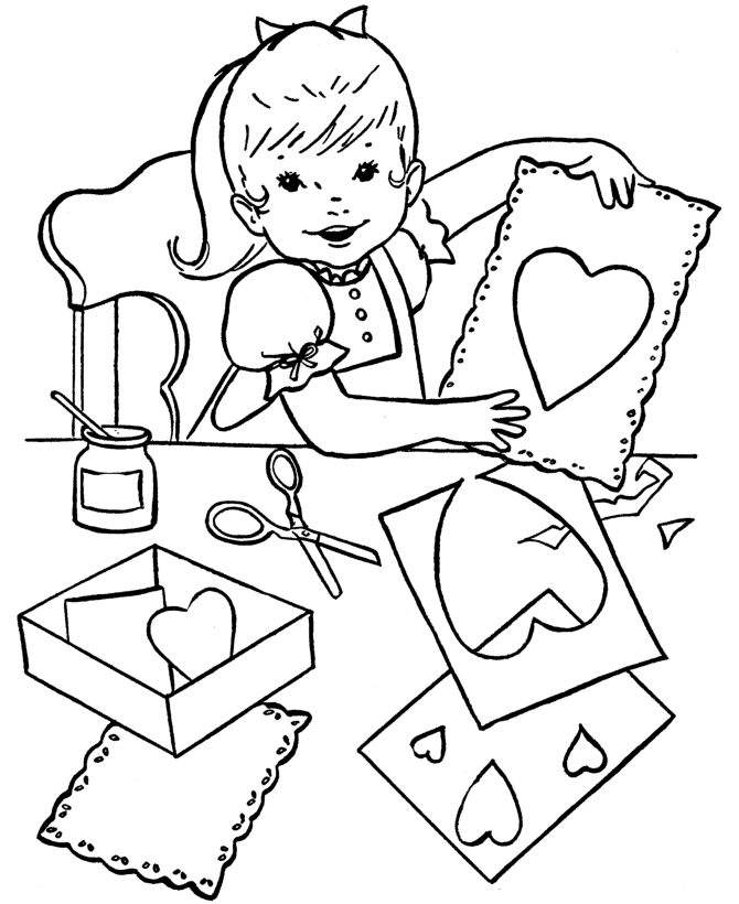 child valentine day coloring pages - photo #21