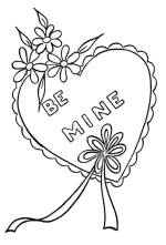 Valentine Hearts Coloring Page