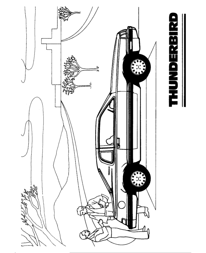 ford thunderbird coloring pages