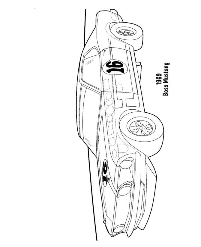 Ford Mustang - Boss coloring pages