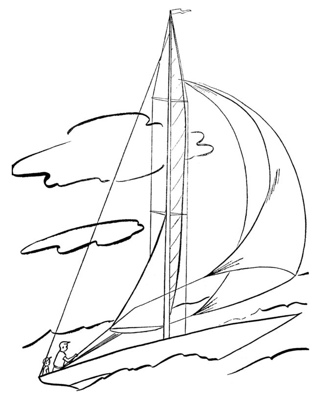 Ships and boats coloring pages