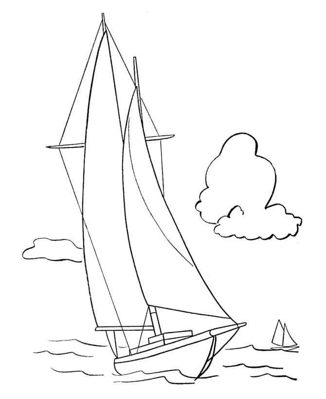 BlueBonkers : Sail Boats Coloring pages - Sailboat Yacht