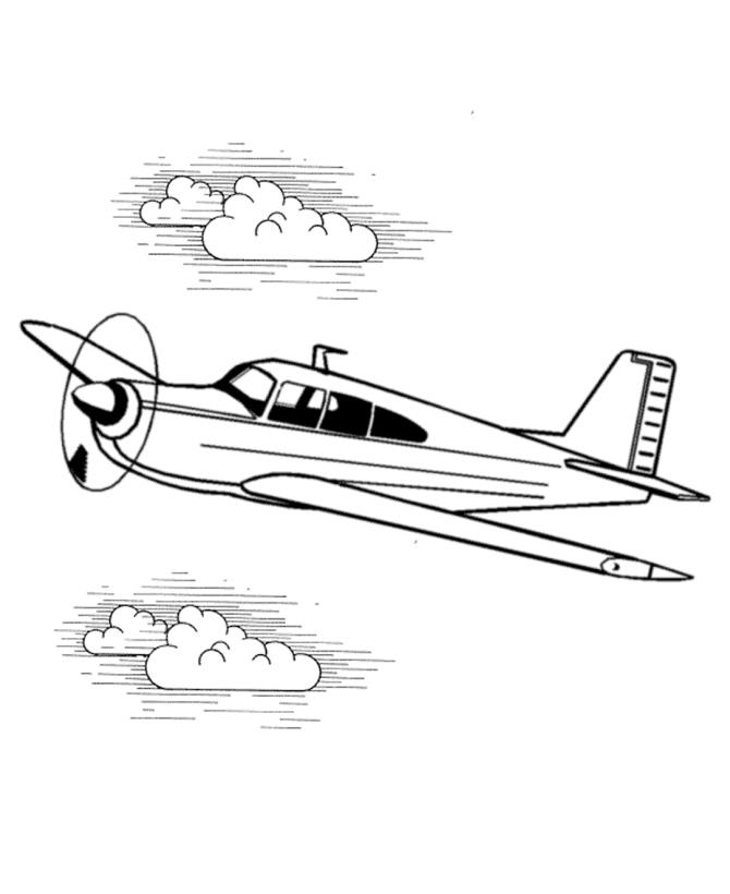 Planes and Aircraft coloring pages