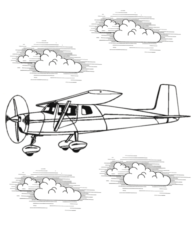 Planes and Aircraft coloring pages