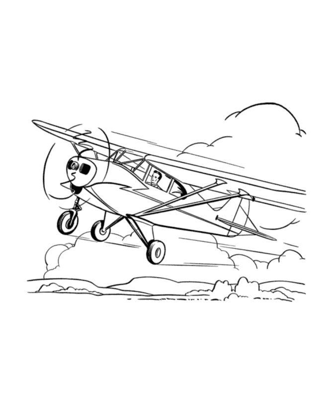 Planes and Aircraft coloring pages