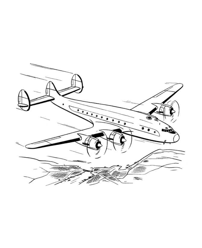 Planes and Aircraft coloring pages