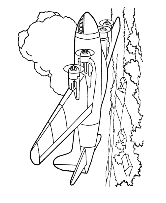 Planes and Aircraft coloring pages