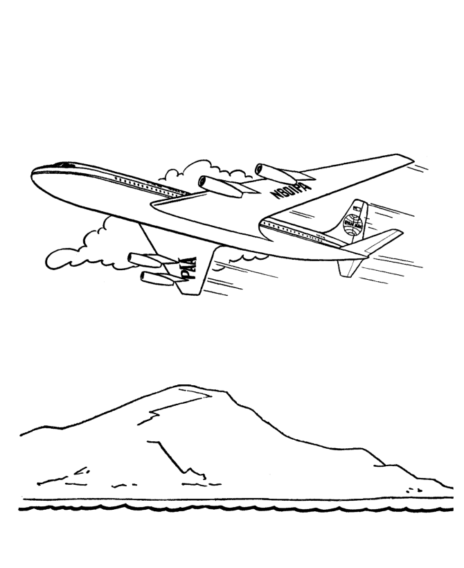 Planes and Aircraft coloring pages