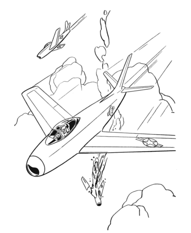 Planes and Aircraft coloring pages