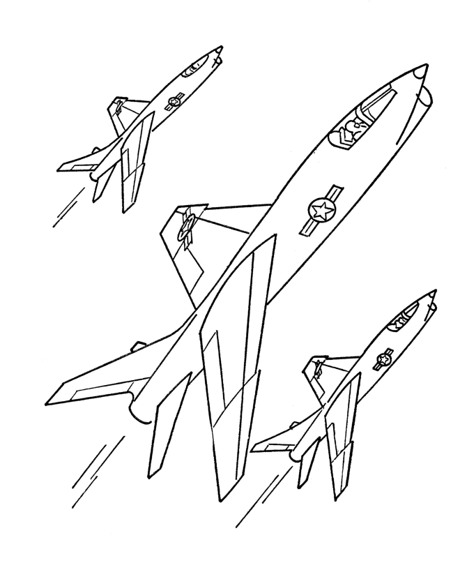 Planes and Aircraft coloring pages