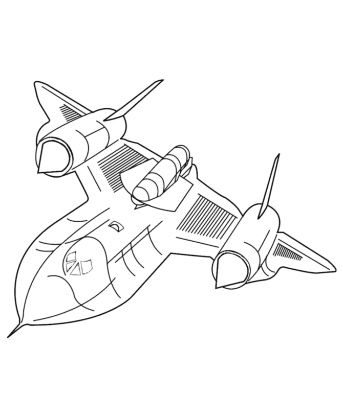 BlueBonkers: SR71 Blackbird Coloring pages - Planes and Aircraft coloring