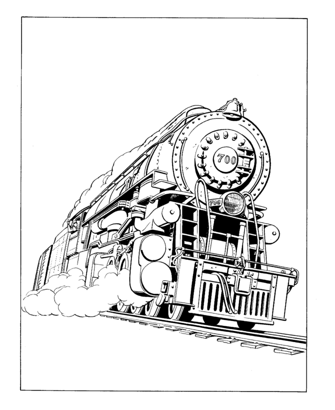 Railroad Coloring Pages Steam Engine Coloring Page BlueBonkers 