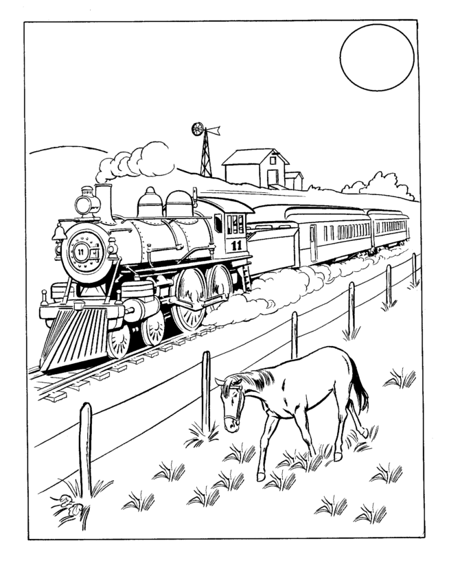 Old west steam train Coloring pages - Steam engine ...