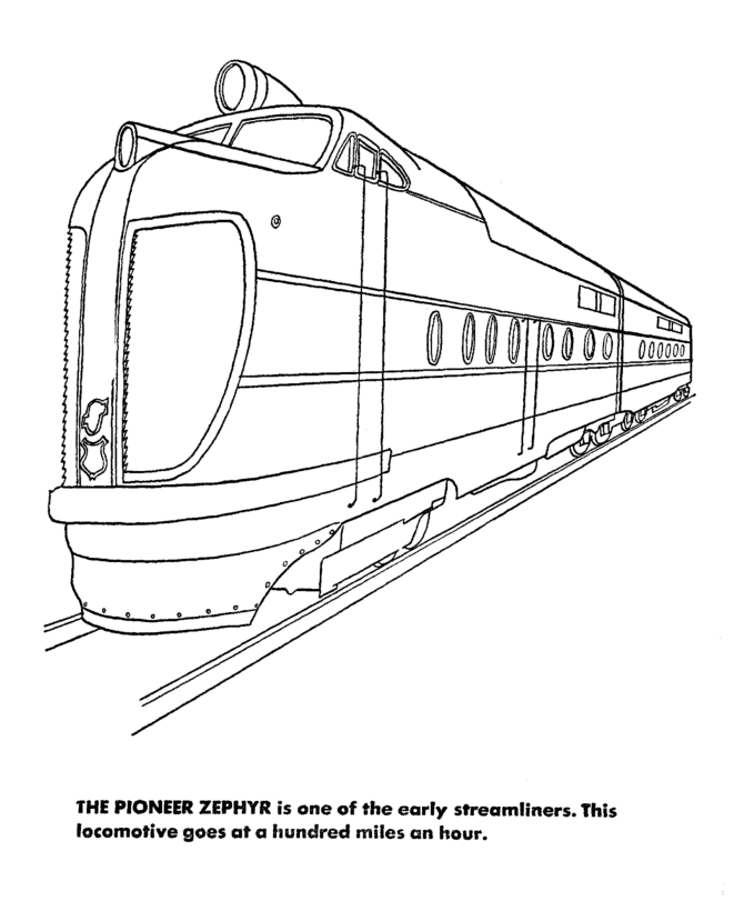 train and railroad coloring pages