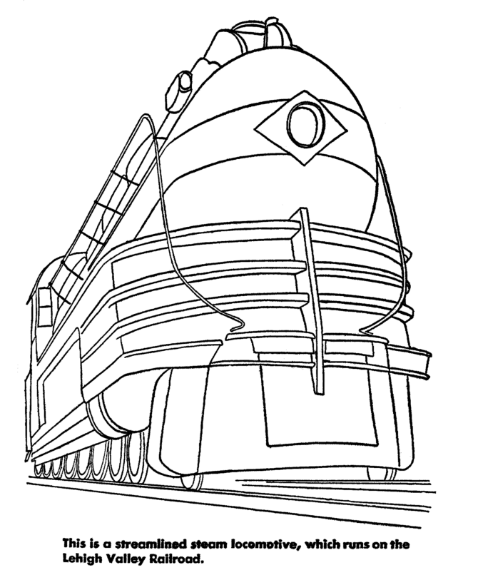 train and railroad coloring pages