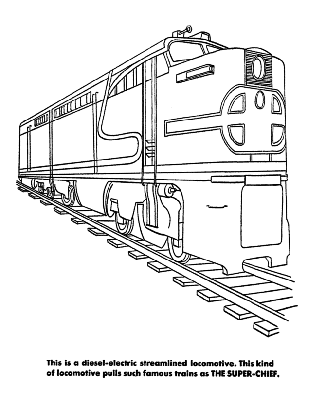 train and railroad coloring pages