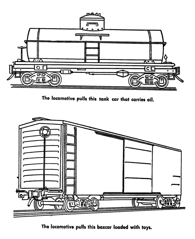 Coloring Pictures Of Train Cars : Train Coloring Pages Education Com