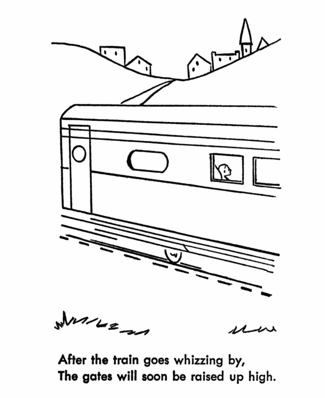 Railroad Crossing Coloring Pages Coloring Pages