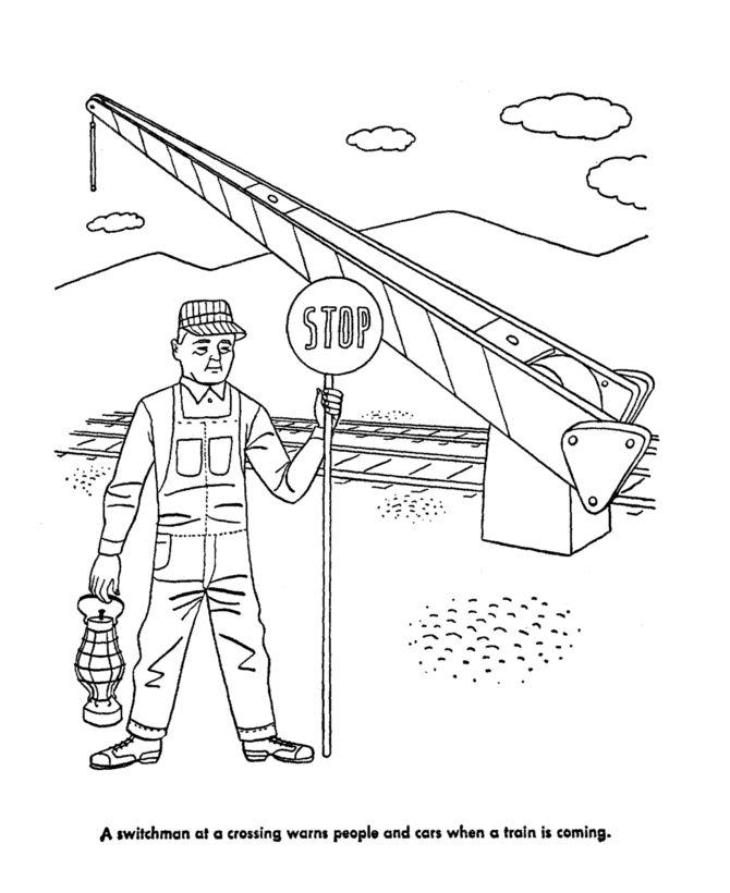 Railroad Crossing Coloring Pages Coloring Pages