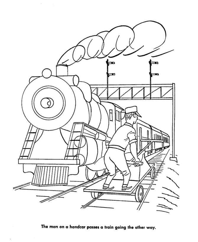 Monorail train coloring pages