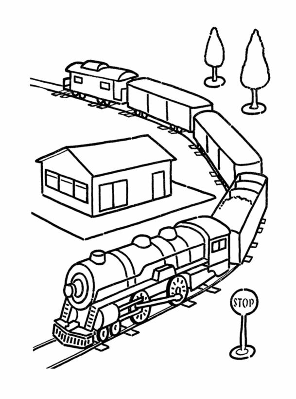 Toy Train coloring pages