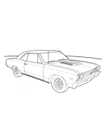 Classic Car and Muscle Car coloring pages