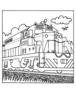 Freight Train coloring pages