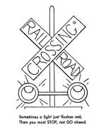 Railroad Safety coloring pages