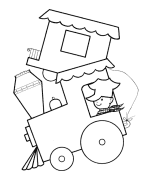 Toy Train coloring pages