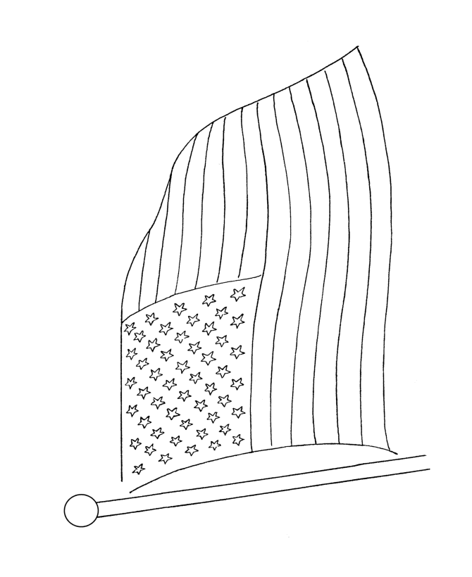 US Flag - Veterans Day Coloring page