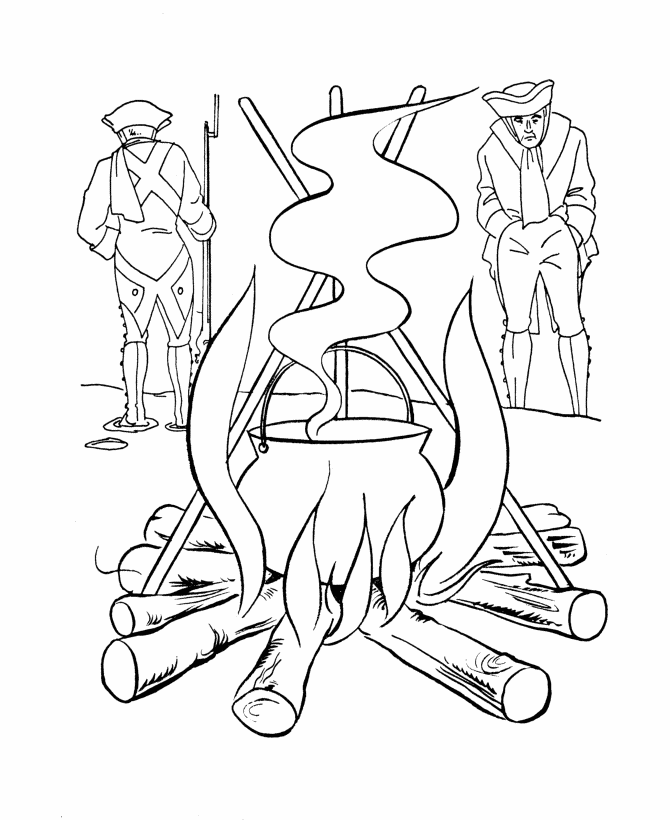 American veterans the Revolution - Veterans Day Coloring page