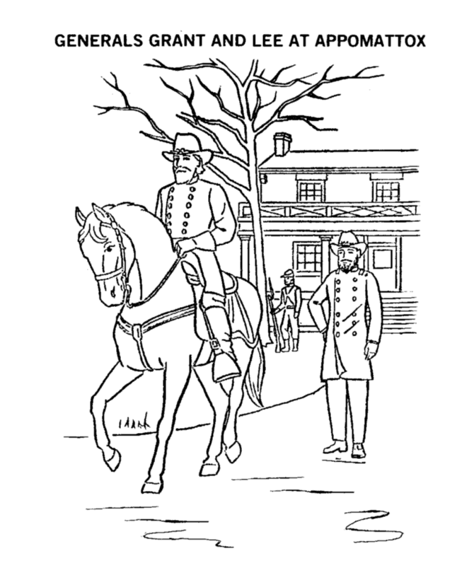 American veterans of Civil War - Veterans Day Coloring page