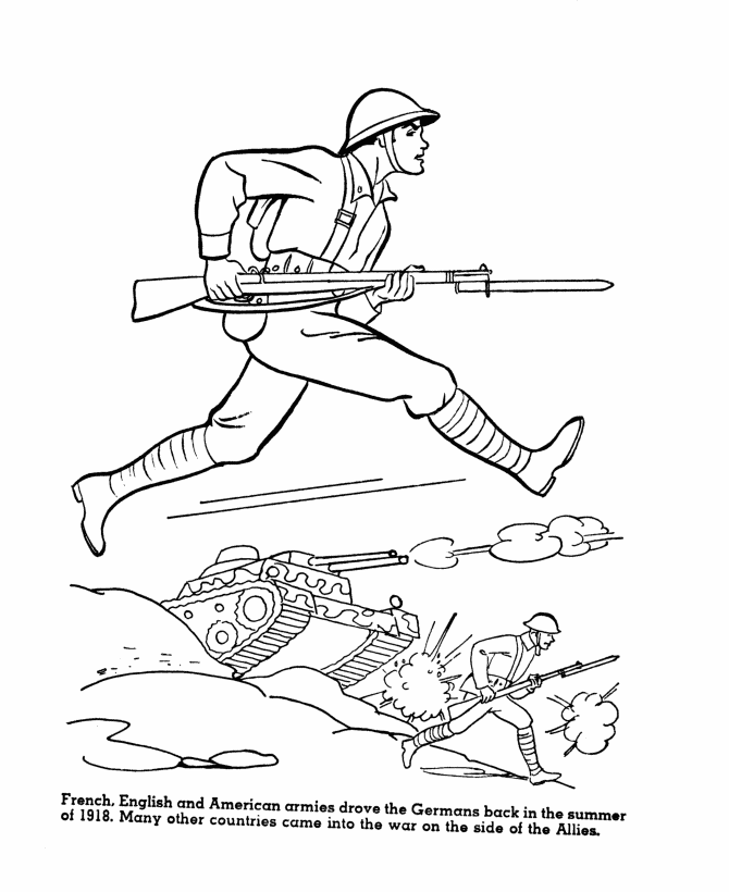 Spanish-American War Veteran - Veterans Day Coloring page