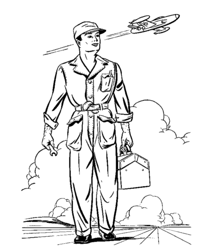 Support Personnel Veterans - Veterans Day Coloring page