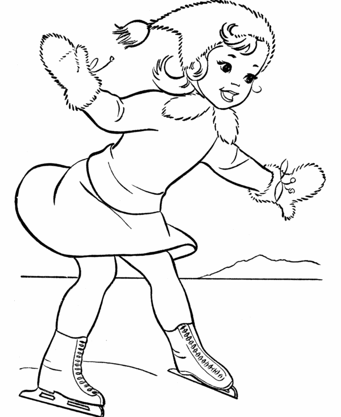Ice Scating coloring page