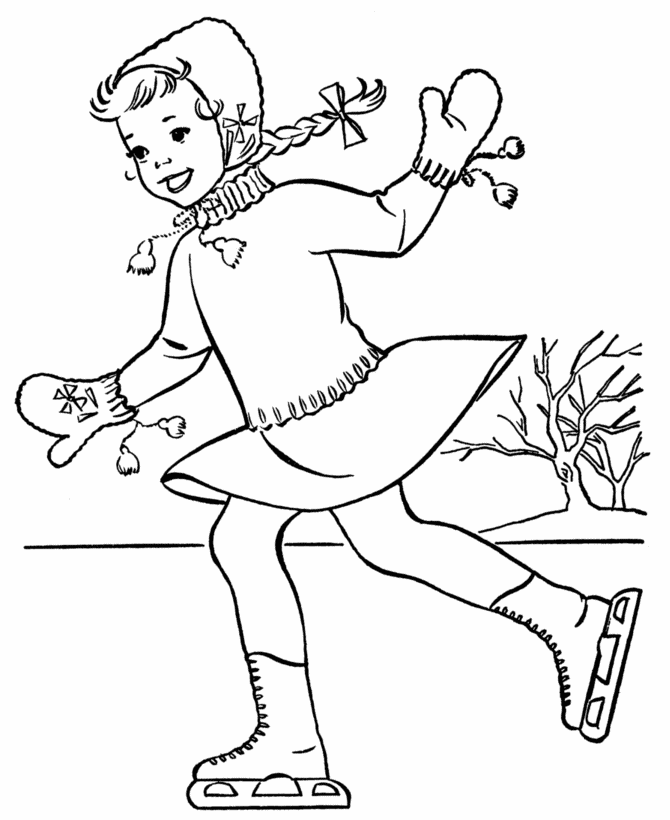 Pond Skating coloring page