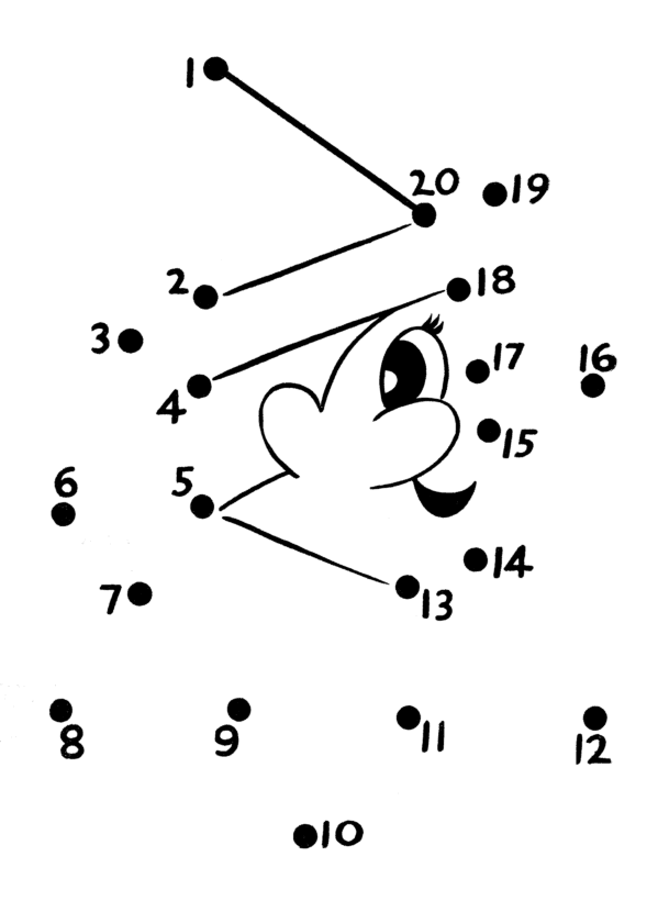 Easy Follow the Dot Activity sheet