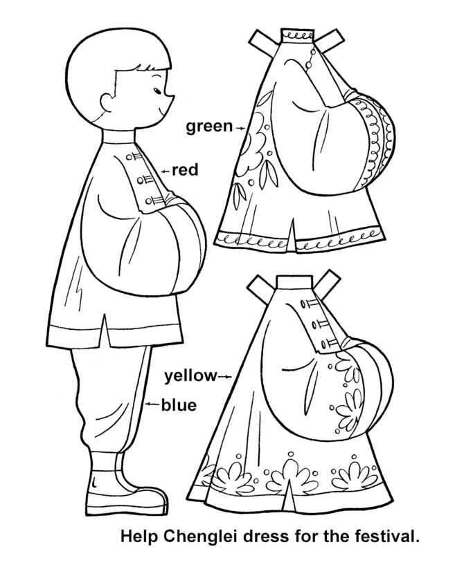 Template For Paper Doll Cutouts