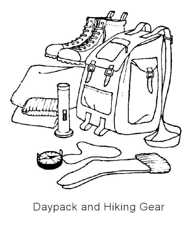Day Pack and Hiking Gear