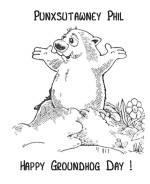 Ground Hog Coloring Pages 